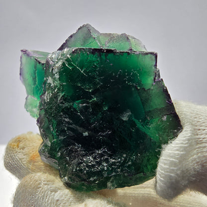 Phantom Fluorit Würfel Stufe parkettiert zonal Okorusu Namibia 63*45*28mm
