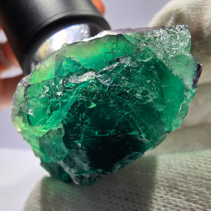 Phantom Fluorit Würfel Stufe parkettiert zonal Okorusu Namibia 63*45*28mm