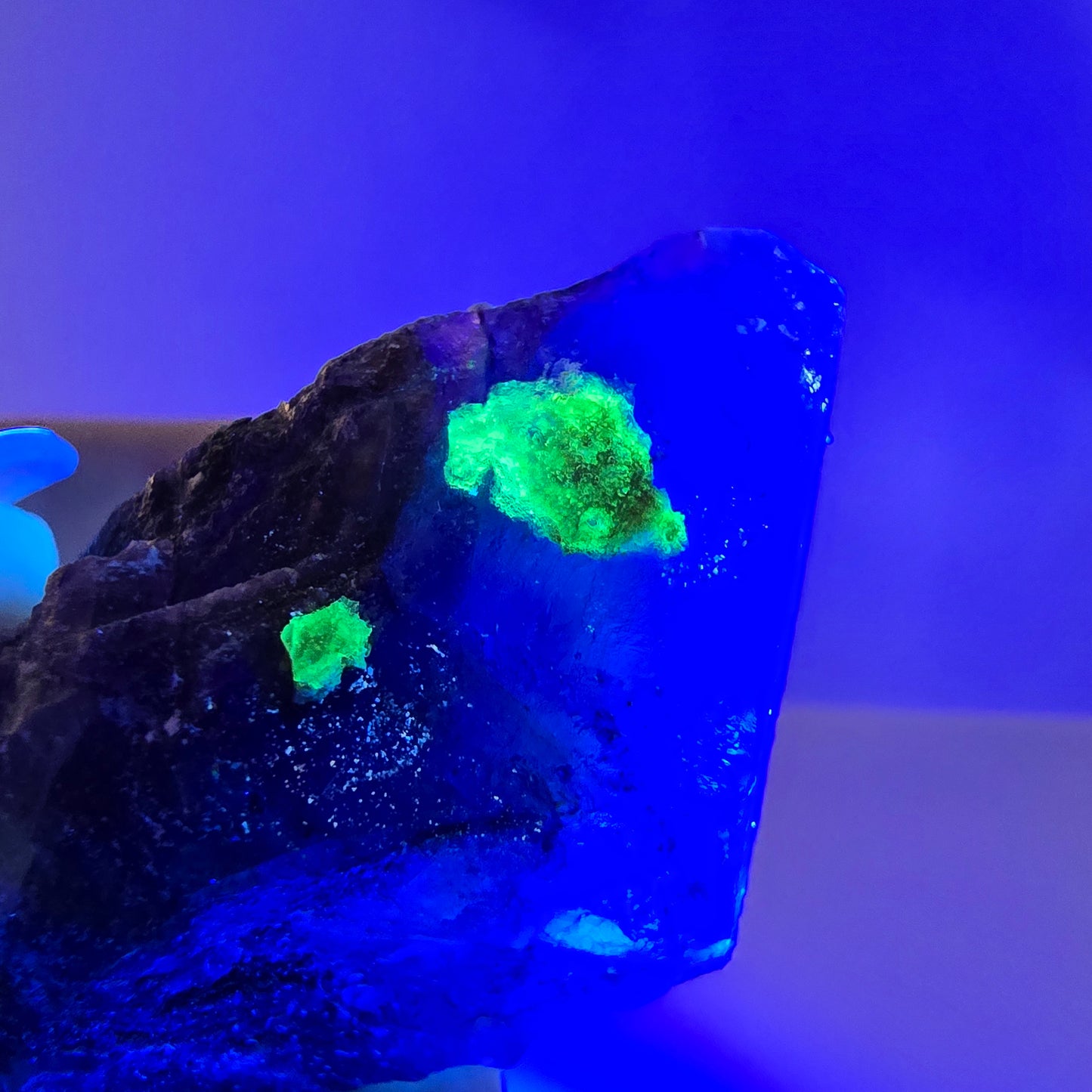 Phantom Fluorit Würfel Stufe, hexagonal grün lila Erongo, Namibia 62*41*32mm