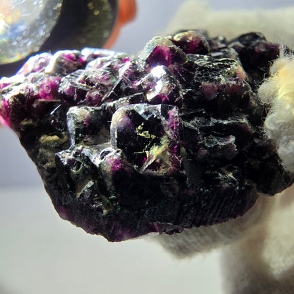 Seltene Phantom Fluorit Würfel Stufe, lila Okorusu, Namibia 41*32*14mm