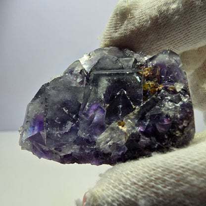 Seltene Phantom Fluorit Würfel Stufe, lila Okorusu, Namibia 48*39*16mm
