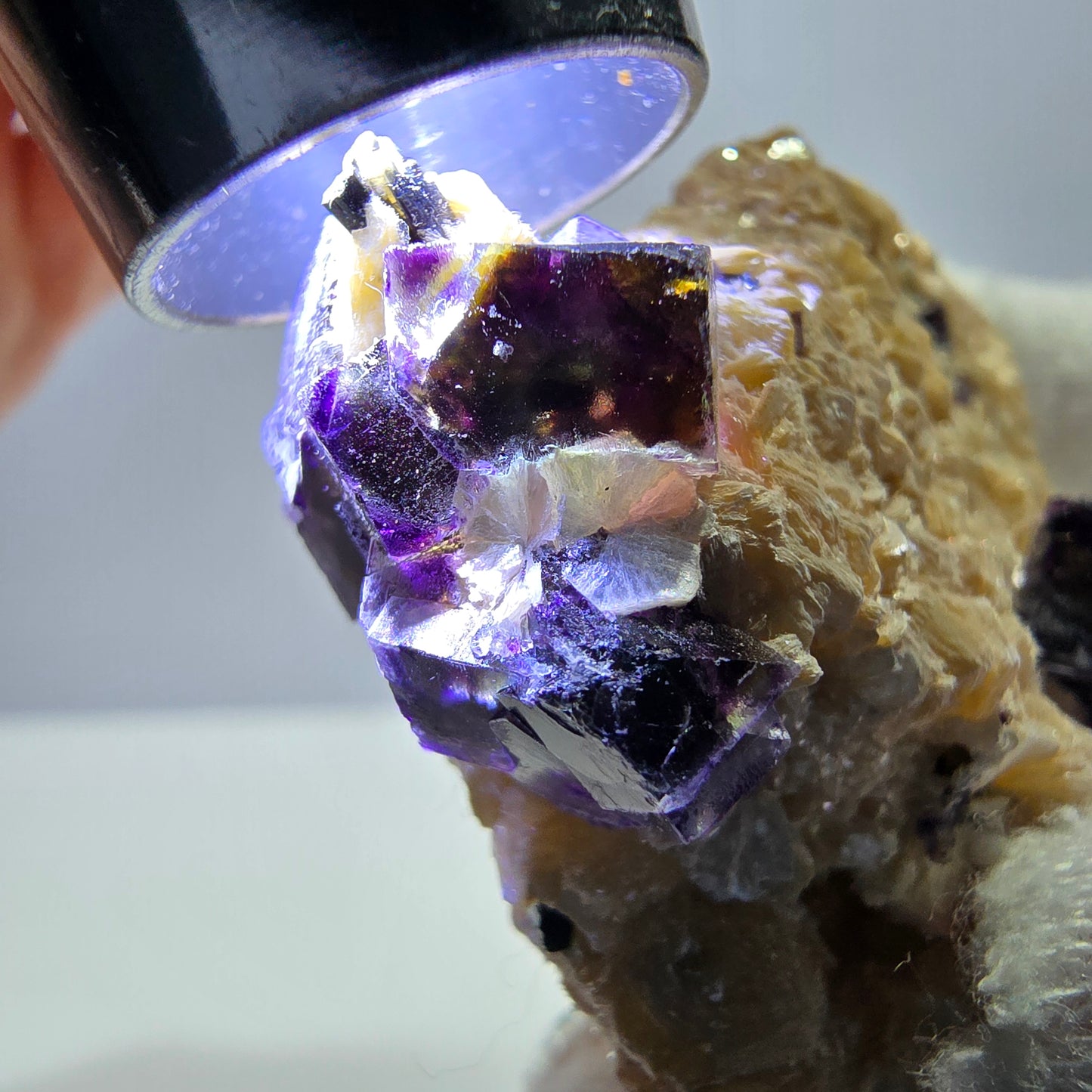Colorful Phantom Fluorite Schorl Tourmaline Muscovite Specimen Erongo, Namibia 57*41*25mm 
