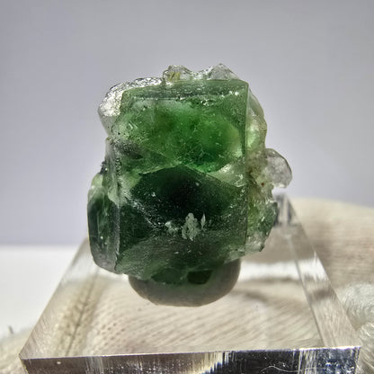 Cube de fluorite fantôme, spécimen de tourmaline Schorl, Erongo, Namibie, 23 x 19 x 15 mm 