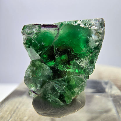 Phantom Fluorit Würfe Stufe, grün weiß lila zonal Erongo, Namibia 16*16*12mm