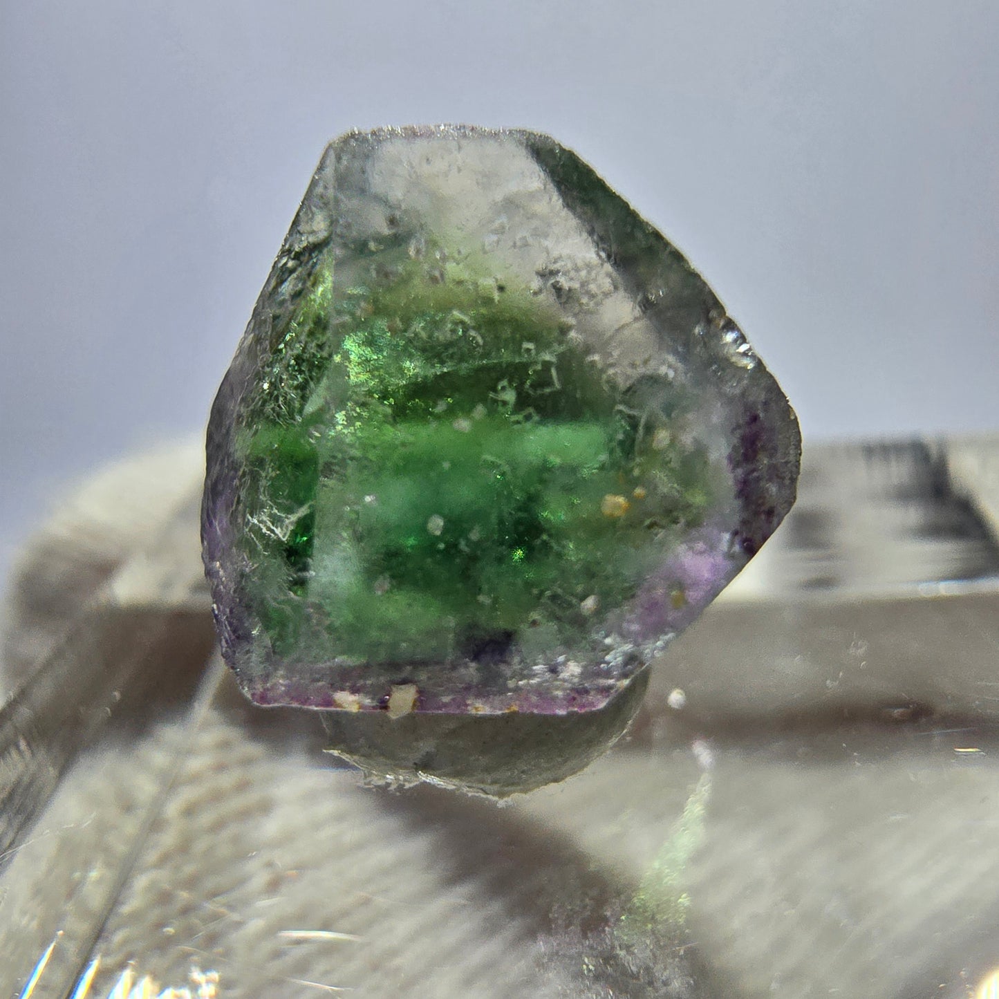 Phantom Fluorit Würfe, hexagonal, grün weiß Erongo, Namibia 12*9*9mm
