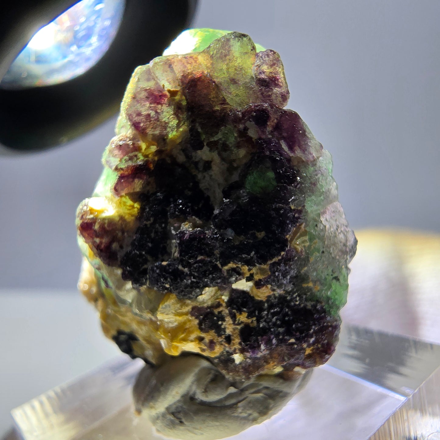 Cube de fluorite fantôme, spécimen hexagonal de tourmaline muscovite Schorl, Erongo, Namibie, 32 x 27 x 19 mm 