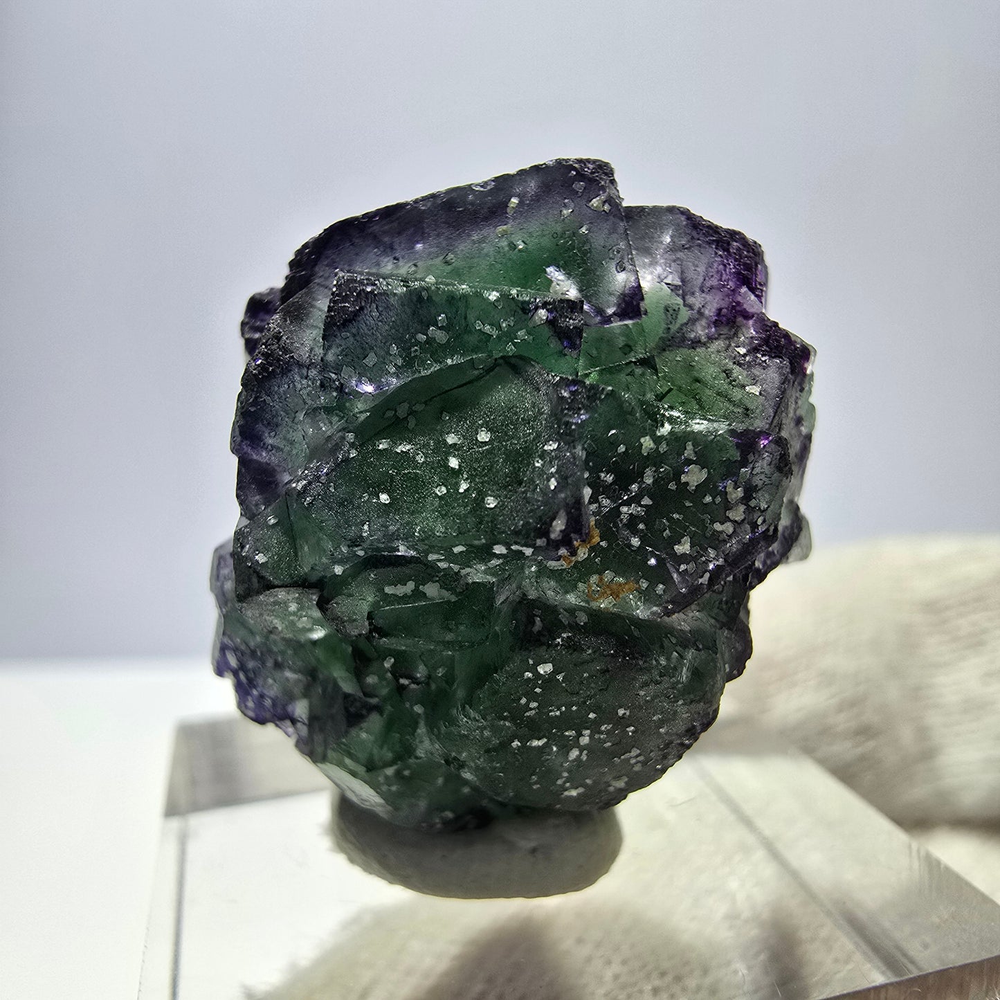 Cube de fluorite fantôme zonal, spécimen de tourmaline Schorl, Erongo, Namibie, 26 x 22 x 18 mm 
