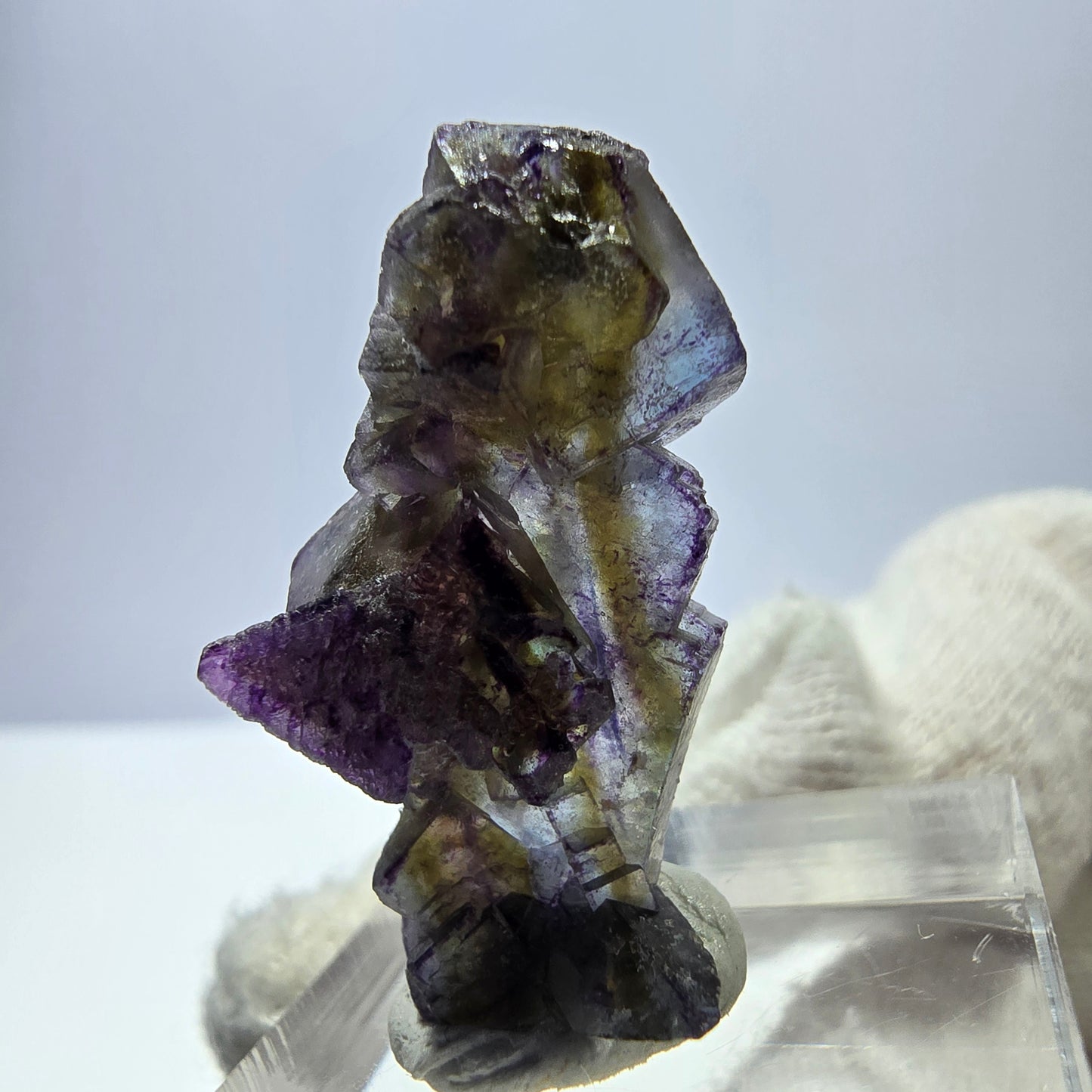 Phantom Fluorit Würfe Stufe, lila gelb Erongo, Namibia 31*16*11mm