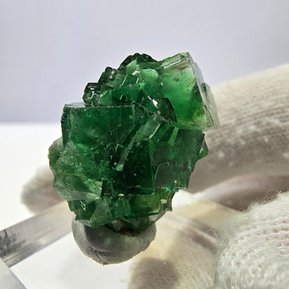 Cube de fluorite fantôme parqueté, vert Okorusu, Namibie 25*21*16mm 