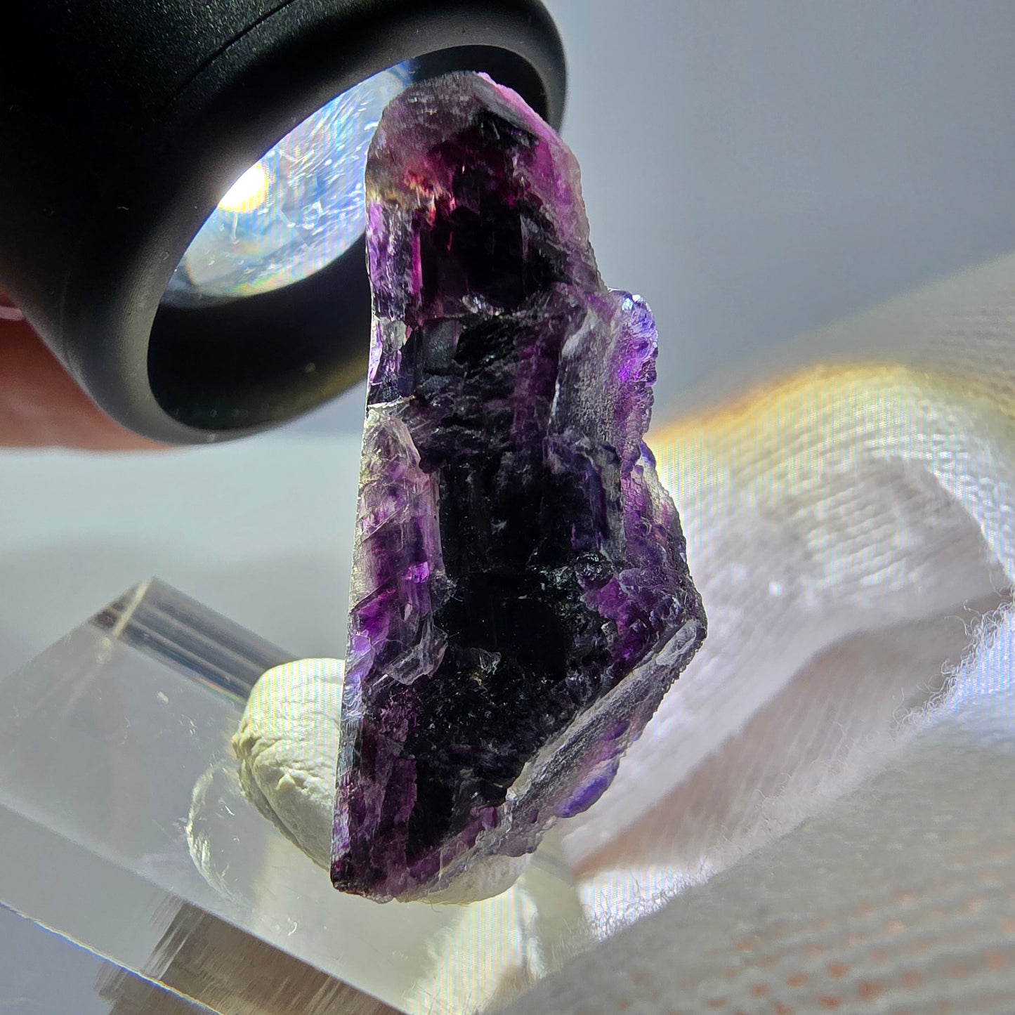 Spécimen de cube de fluorite fantôme, violet Okorusu, Namibie 33 x 22 x 13 mm 