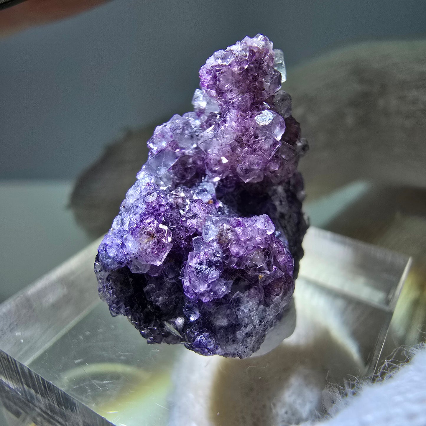 Spécimen de cube de fluorite fantôme, violet Okorusu, Namibie 23 x 17 x 10 mm 