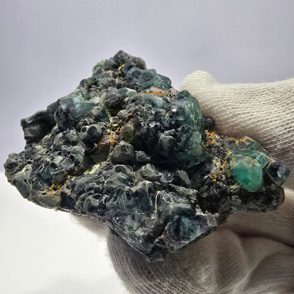 Cube de fluorite fantôme zonal, spécimen de tourmaline Schorl, Erongo, Namibie, 59 x 47 x 23 mm 