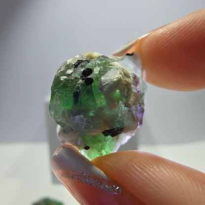 Lot de 16 Fluorite Fantôme, Hyalite Tourmaline Schörl Moscovite Steps Erongo, Namibie 