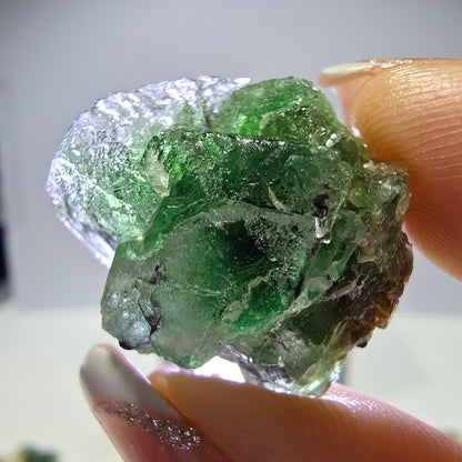 Lot de 16 fluorites fantômes, hyalites, tourmalines Schörl, muscovites, marches d'Erongo, Namibie 