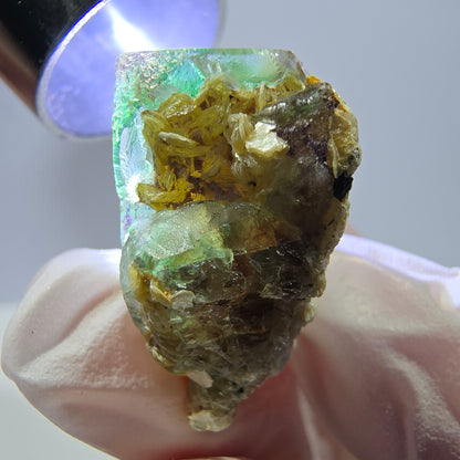 Phantom Fluorite Cube, Muscovite Specimen Erongo, Namibia 26*20*13mm 