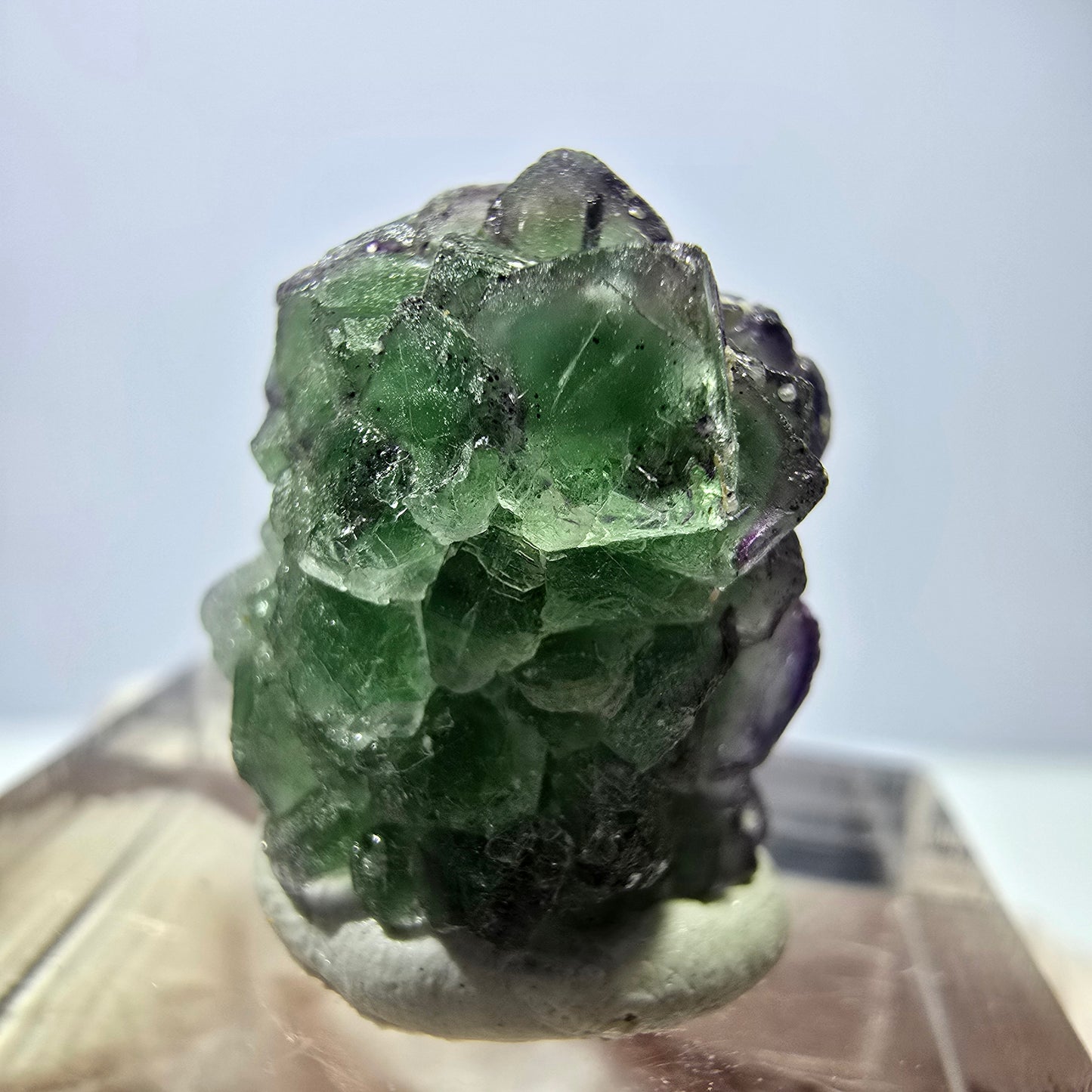 Cube de fluorite fantôme, zonal, spécimen de tourmaline Schorl, Erongo, Namibie, 18 x 15 x 15 mm 