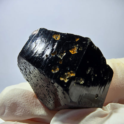 Cristal de tourmaline Schorl étoilée rare, Erongo noir, Namibie, 29 x 27 x 17 mm 