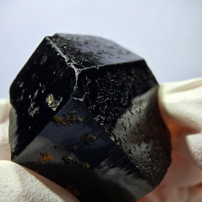 Cristal de tourmaline Schorl étoilée rare, Erongo noir, Namibie, 29 x 27 x 17 mm 