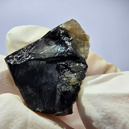 Sym. Tourmaline Schörl, quartz fumé, stade hyalite Erongo, Namibie 23*21*20mm 