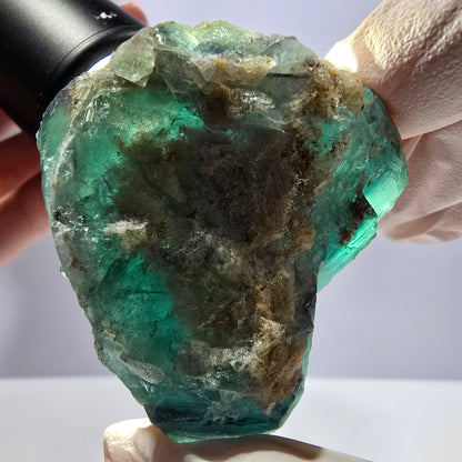 Spécimen de cube de fluorite fantôme, parquet vert Okorusu, Namibie 44*37*35 mm 