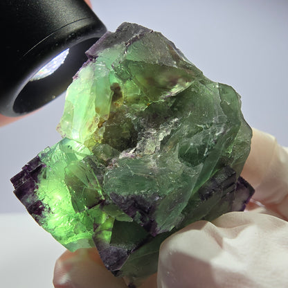 Spécimen de cube de fluorite fantôme, parqueté, zonal Okorusu, Namibie 45*38*36mm 