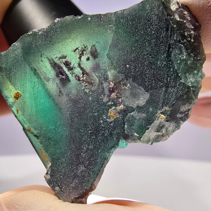 Spécimen de cube de fluorite fantôme parqueté vert violet Okorusu, Namibie 38*29*25 mm 