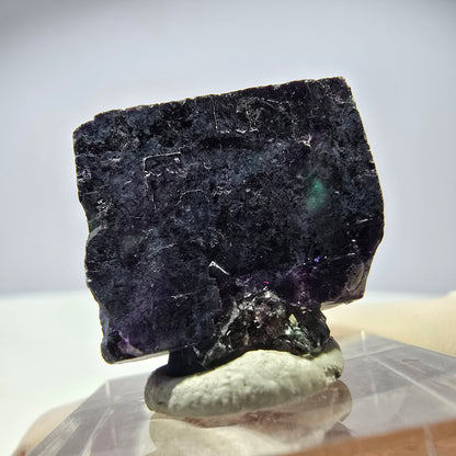 Rare cube de fluorite fantôme parqueté vert violet Okorusu Namibie 22*22*19mm 