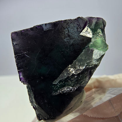 Rare cube de fluorite fantôme parqueté vert violet Okorusu Namibie 41*31*24mm 