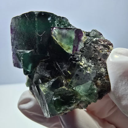 Phantom Fluorit Würfel Stufe, parkettiert, zonal Okorusu, Namibia 45*40*30mm