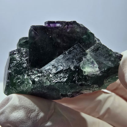 Spécimen de cube de fluorite fantôme parqueté vert violet Okorusu, Namibie 46*37*25 mm 