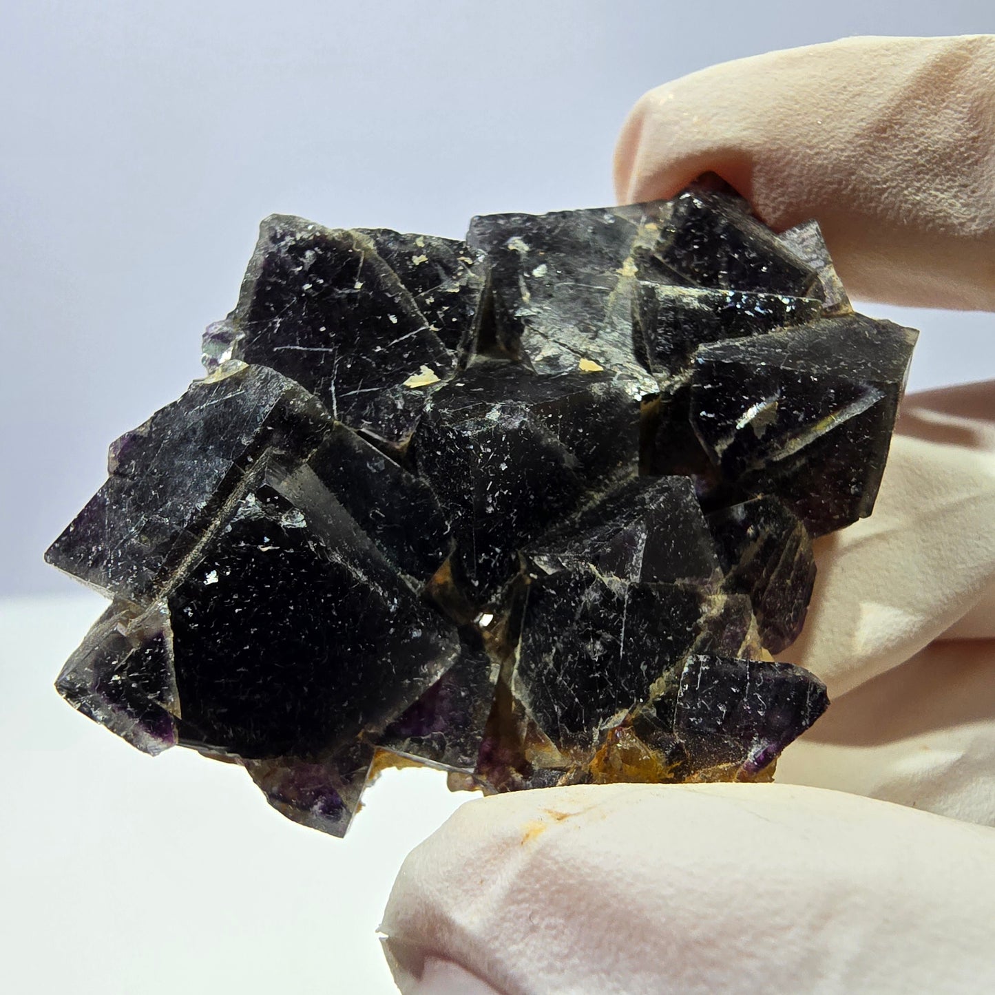 Rare spécimen de cube de fluorite fantôme, vert violet jaune Okorusu, Namibie 48 x 39 x 14 mm 