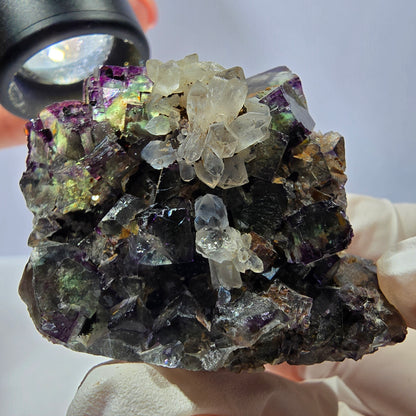 Cubes de fluorite fantôme transparente, spécimen de quartz, Okorusu zonal, Namibie, 58 x 48 x 44 mm 