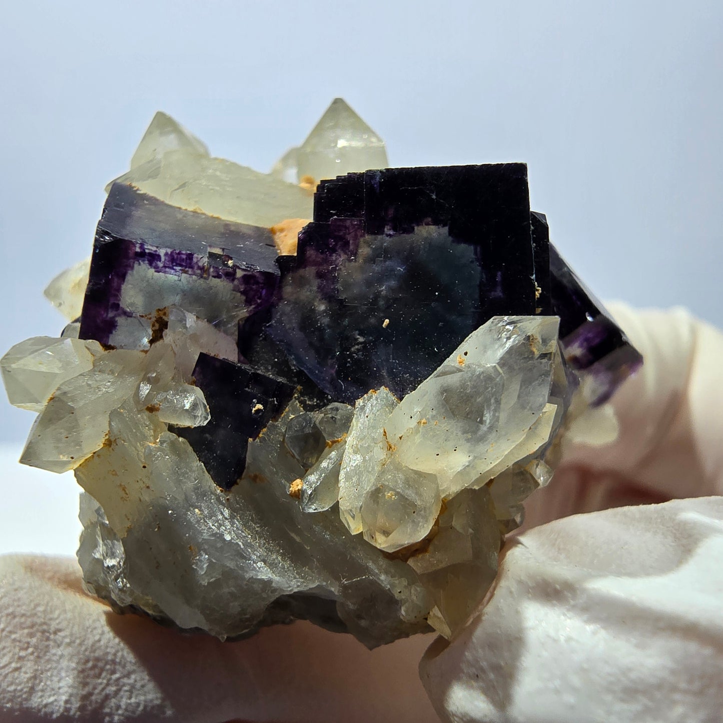 Cubes de fluorite fantôme transparente, spécimen de quartz, Okorusu zonal, Namibie, 37 x 32 x 31 mm 