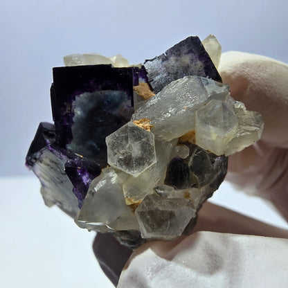 Cubes de fluorite fantôme transparente, spécimen de quartz, Okorusu zonal, Namibie, 37 x 32 x 31 mm 