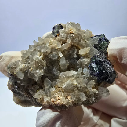 Cubes de fluorite fantôme transparente, spécimen de quartz, Okorusu zonal, Namibie, 48 x 39 x 17 mm 