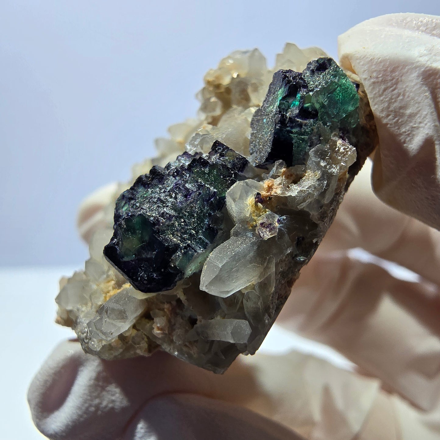 Cubes de fluorite fantôme transparente, spécimen de quartz, Okorusu zonal, Namibie, 48 x 39 x 17 mm 