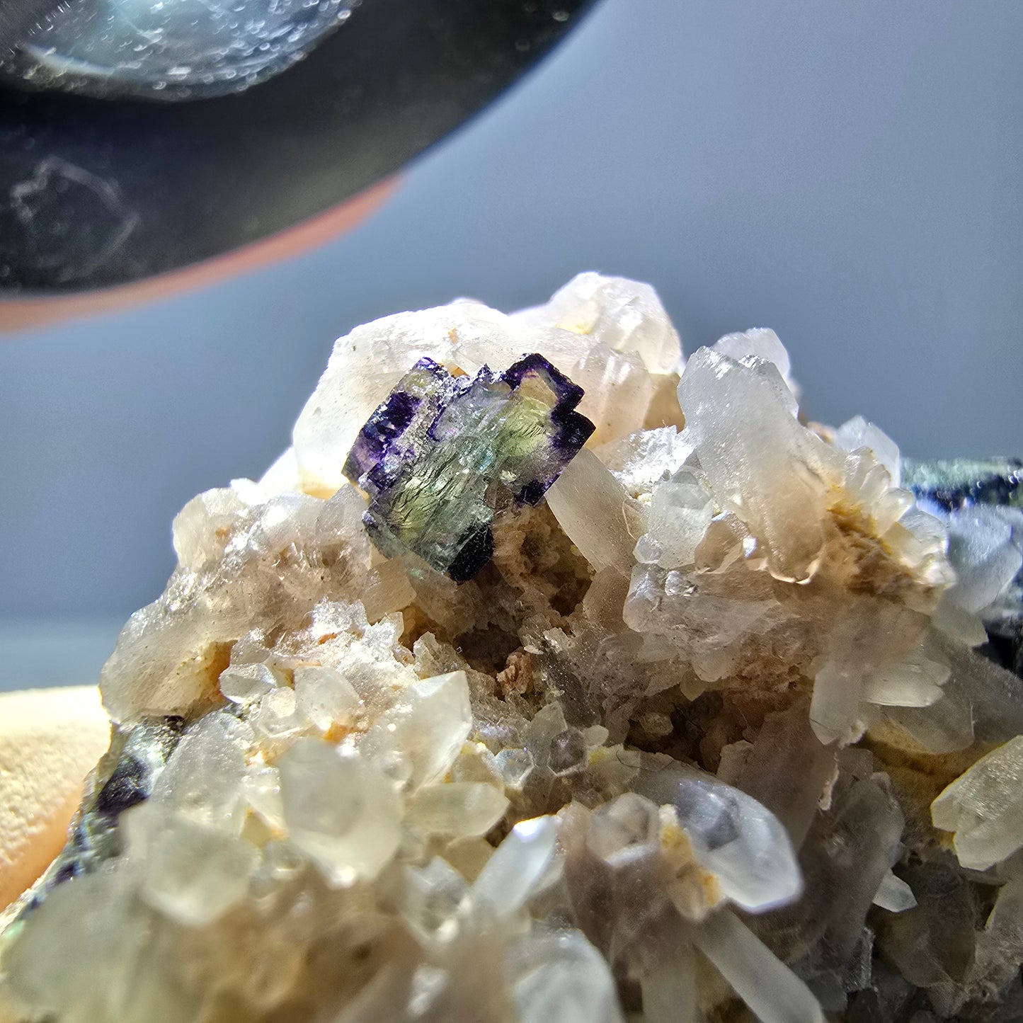 Cubes de fluorite fantôme transparente, spécimen de quartz, Okorusu zonal, Namibie, 48 x 39 x 17 mm 