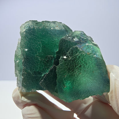 Rare spécimen de cube de fluorite fantôme, parqueté vert Okorusu, Namibie, 66 x 47 x 35 mm 