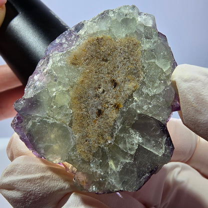 Spécimen de cube de fluorite fantôme, parqueté vert violet Okorusu, Namibie 46*41*26 mm 