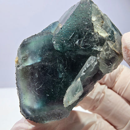 Spécimen de cube de fluorite fantôme, parqueté vert violet Okorusu, Namibie 44*43*21 mm 