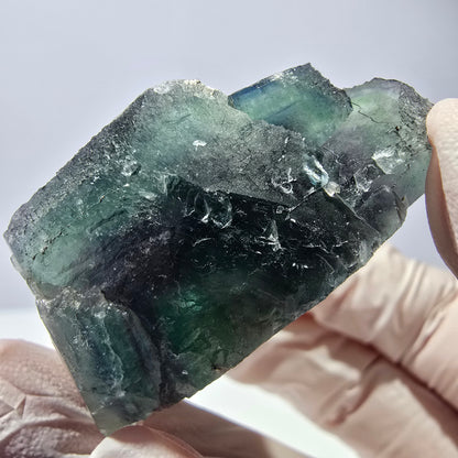 Spécimen de cube de fluorite fantôme, parqueté vert violet Okorusu, Namibie 44*43*21 mm 