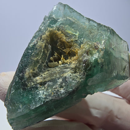 Spécimen de cube de fluorite fantôme, parqueté vert violet Okorusu, Namibie 43*42*32 mm 