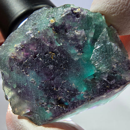 Spécimen de cube de fluorite fantôme, parqueté vert violet Okorusu, Namibie 36*31*29 mm 