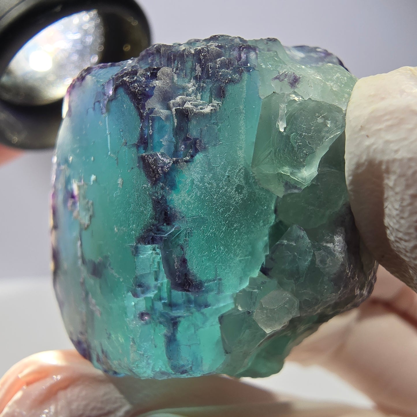 Spécimen de cube de fluorite fantôme, parqueté, zonal Okorusu, Namibie 44*41*25 mm 
