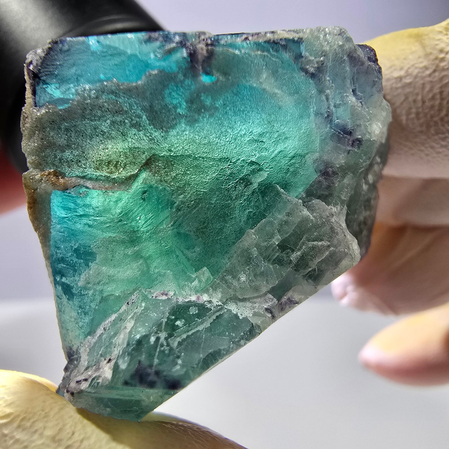 Spécimen de cube de fluorite fantôme, parqueté, zonal Okorusu, Namibie 44*41*25 mm 