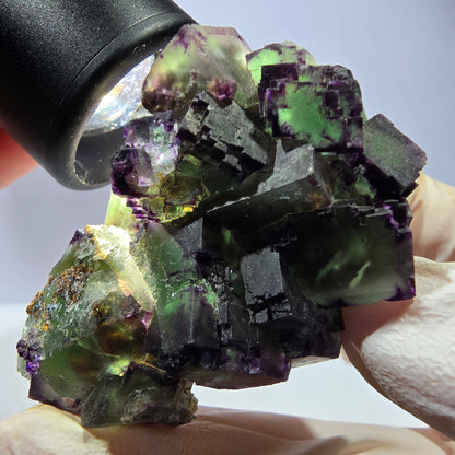 Spécimen de cube de fluorite fantôme, parqueté, zonal Okorusu, Namibie 54 x 39 x 38 mm 