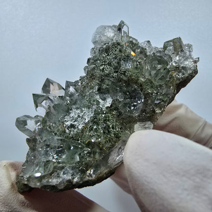 Starburst Harlequin Quartz, Analcim, Chlorite Streep Mine Gobo. Namibia 53*39*28mm 