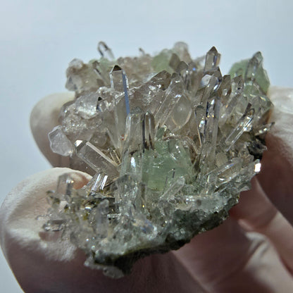 Starburst Quartz, Prehnite, Analcim, Calcite Streep Mine, Gobo., Namibia 51*36*20mm 