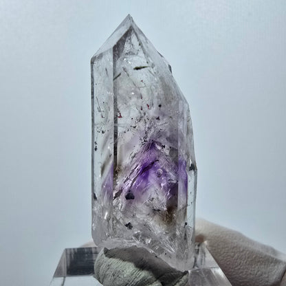 Enhydro Harlequin Phantom Amethyst, 2x Bubble Streep Mine Gobo. Namibie 43 x 15 x 14 mm 