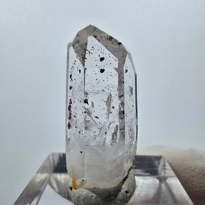 Quartz clair Harlequin Point Streep Mine, Goboboseb, Namibie 29 x 11 x 10 mm 